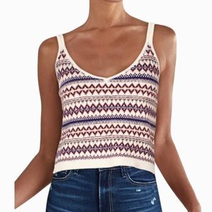 RAG & BONE WILLOW FAIRSLE WOOL CROPPED TANK TOP SWEATER SIZE SMALL